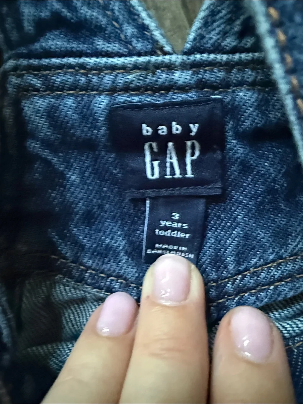 GAP Dark Blue Denim Kids Overalls with ruffle detail